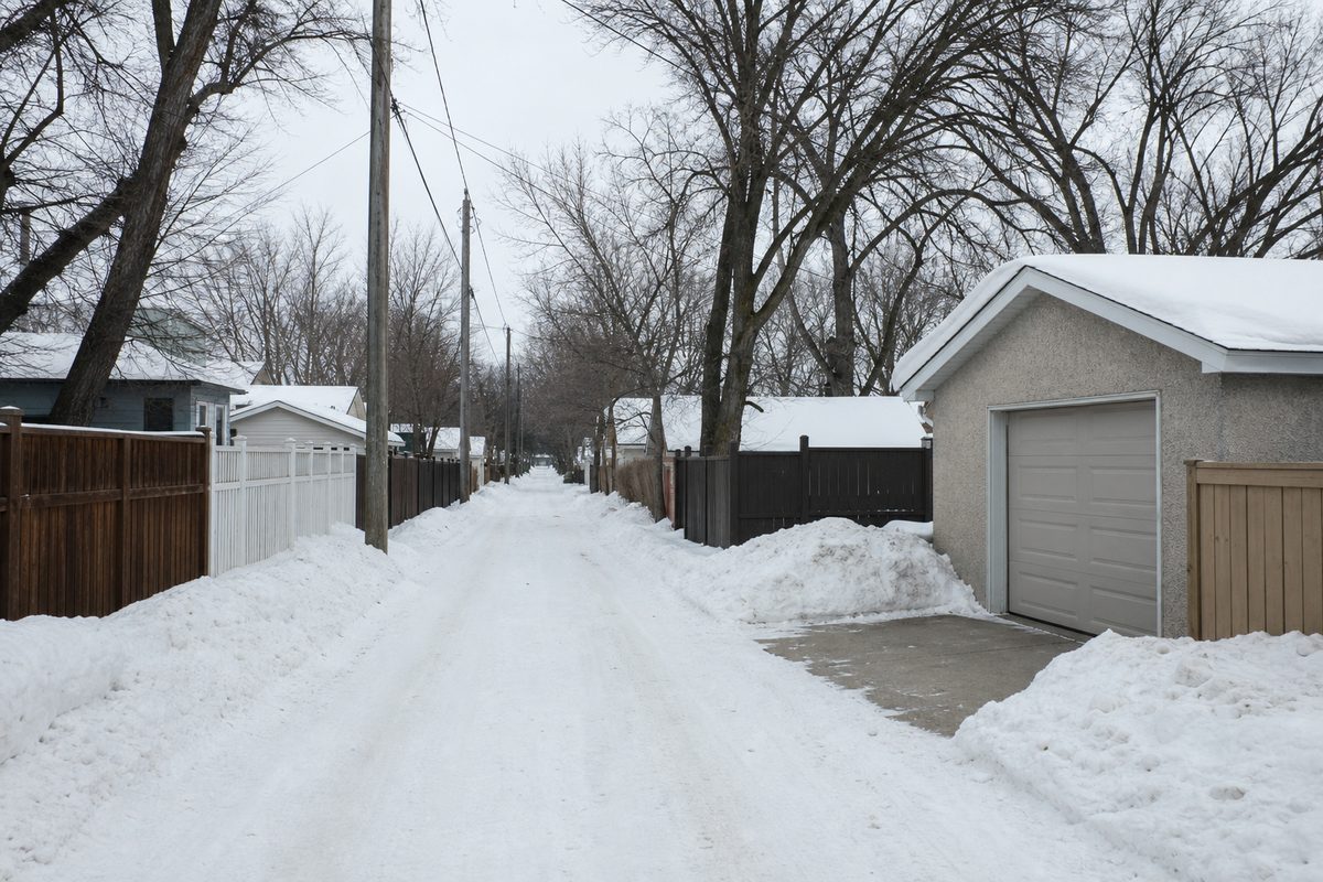 Back Lane and Garage Pad Clearing in Winnipeg